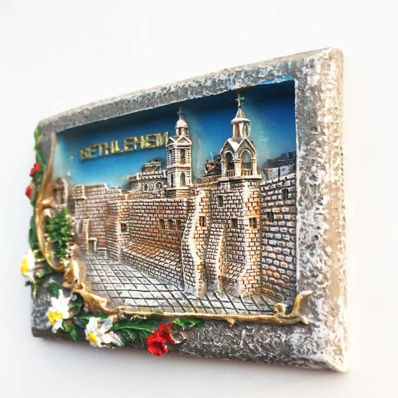 Palestine Tourism Souvenirs Fridge Magnets Bethlehem Manger Square Travelling Fridge Stickers Home Decor Wedding Gifts