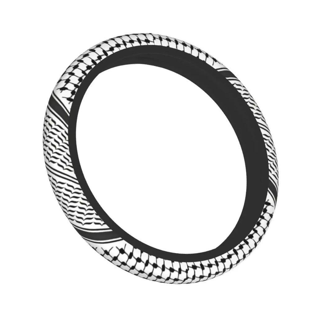 Palestine Arabic Calligraphy Car Steering Wheel Cover 38cm Anti-slip Auto Steering Wheel Protector Car-styling Car Accessories