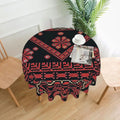 Three Flowers Palestinian Embroidery Waterproof Round Tablecloth Oilproof Table Cloth for Kitchen Events Dining Table Cover