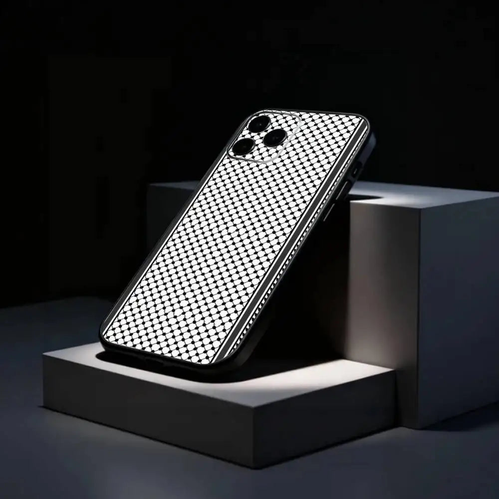 P-Palestine Hattah K-Keffiyeh pattern   Phone Case Silicone Soft For IPhone 17 16 15 14 13 12 11 X XR Plus Pro Max Plus