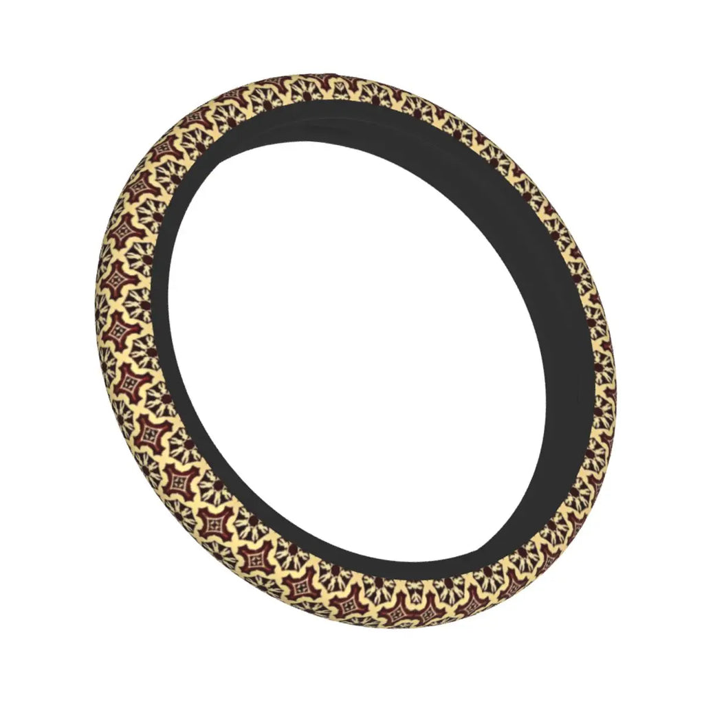 Palestine Arabic Calligraphy Car Steering Wheel Cover 38cm Anti-slip Auto Steering Wheel Protector Car-styling Car Accessories