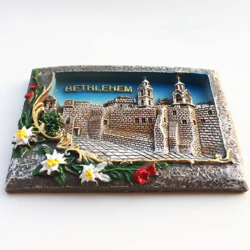 Palestine Tourism Souvenirs Fridge Magnets Bethlehem Manger Square Travelling Fridge Stickers Home Decor Wedding Gifts