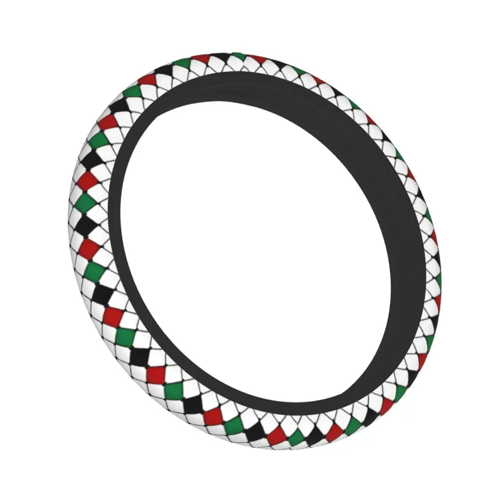 Palestine Arabic Calligraphy Car Steering Wheel Cover 38cm Anti-slip Auto Steering Wheel Protector Car-styling Car Accessories