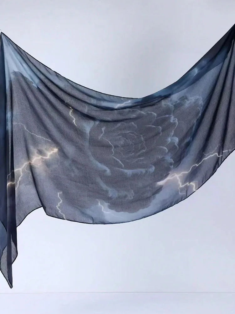 Ramadan Muslim Hijabs Women Watercolor Print Scarves Shawl Luxury Eid Hijab Wrap Islam Turban Female Party Headscarf 2026 Spring