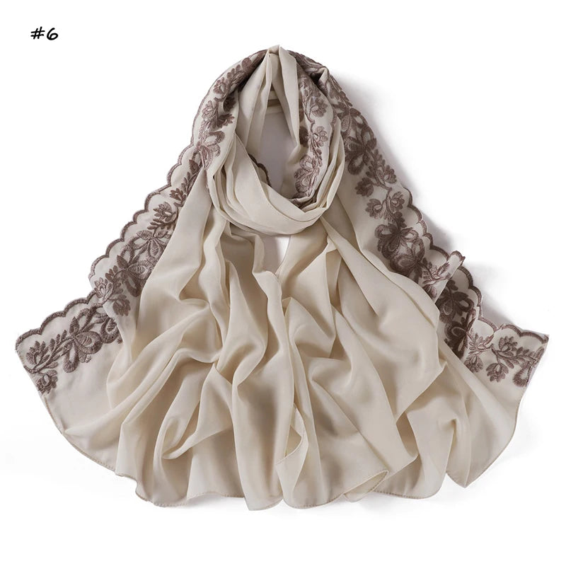 Muslim Modal Hijab Rayon Cotton Shawls for Women Plain Ruffles Scarf Big Size Headscarf Islamic Turban Headband 175*70Cm