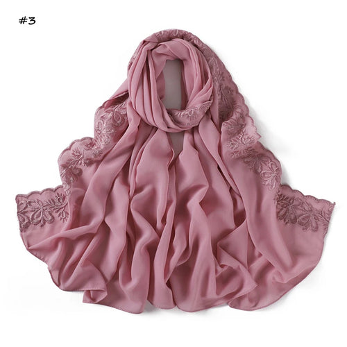 Muslim Modal Hijab Rayon Cotton Shawls for Women Plain Ruffles Scarf Big Size Headscarf Islamic Turban Headband 175*70Cm