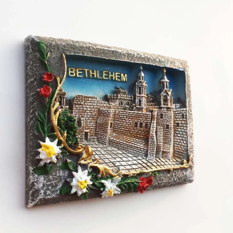 Palestine Tourism Souvenirs Fridge Magnets Bethlehem Manger Square Travelling Fridge Stickers Home Decor Wedding Gifts