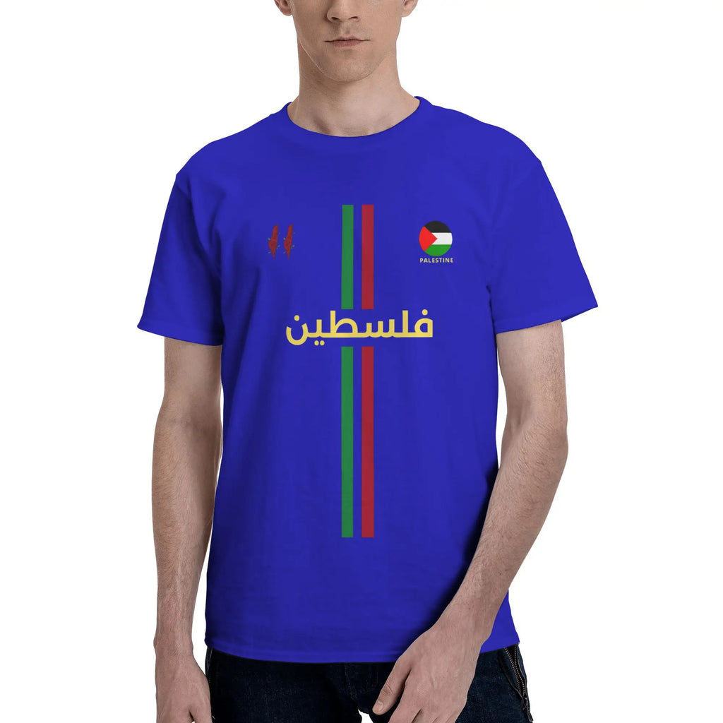 Palestine Football T Shirt Summer  Y2K Basic T-Shirts Pure Cotton Hip Hop Tee Shirt For Men Short Sleeve Custom DIY Top Tees
