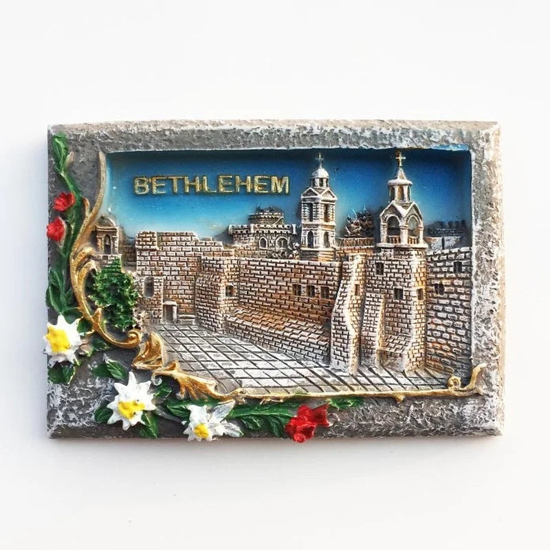 Palestine Tourism Souvenirs Fridge Magnets Bethlehem Manger Square Travelling Fridge Stickers Home Decor Wedding Gifts